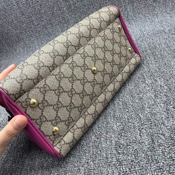 GUCCI Boston Canvas Satchel 585-032225 - Picture 6 of 15